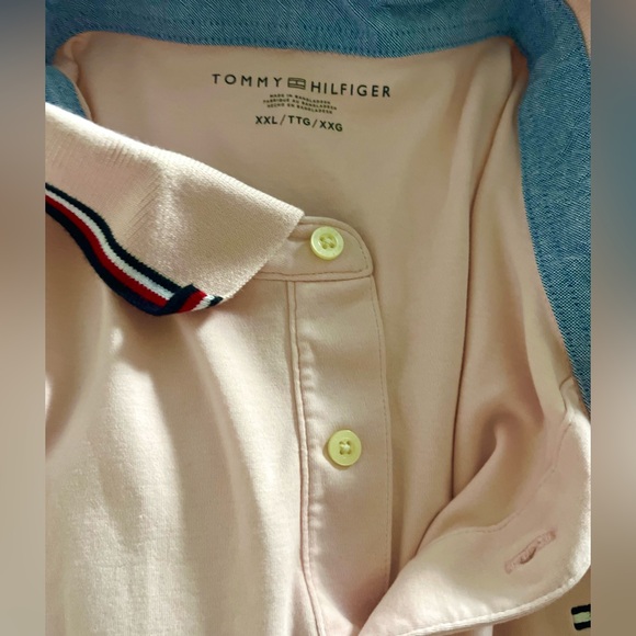Tommy Hilfiger Polo Shirt XXL Excellent Condition light pink - Picture 4 of 10